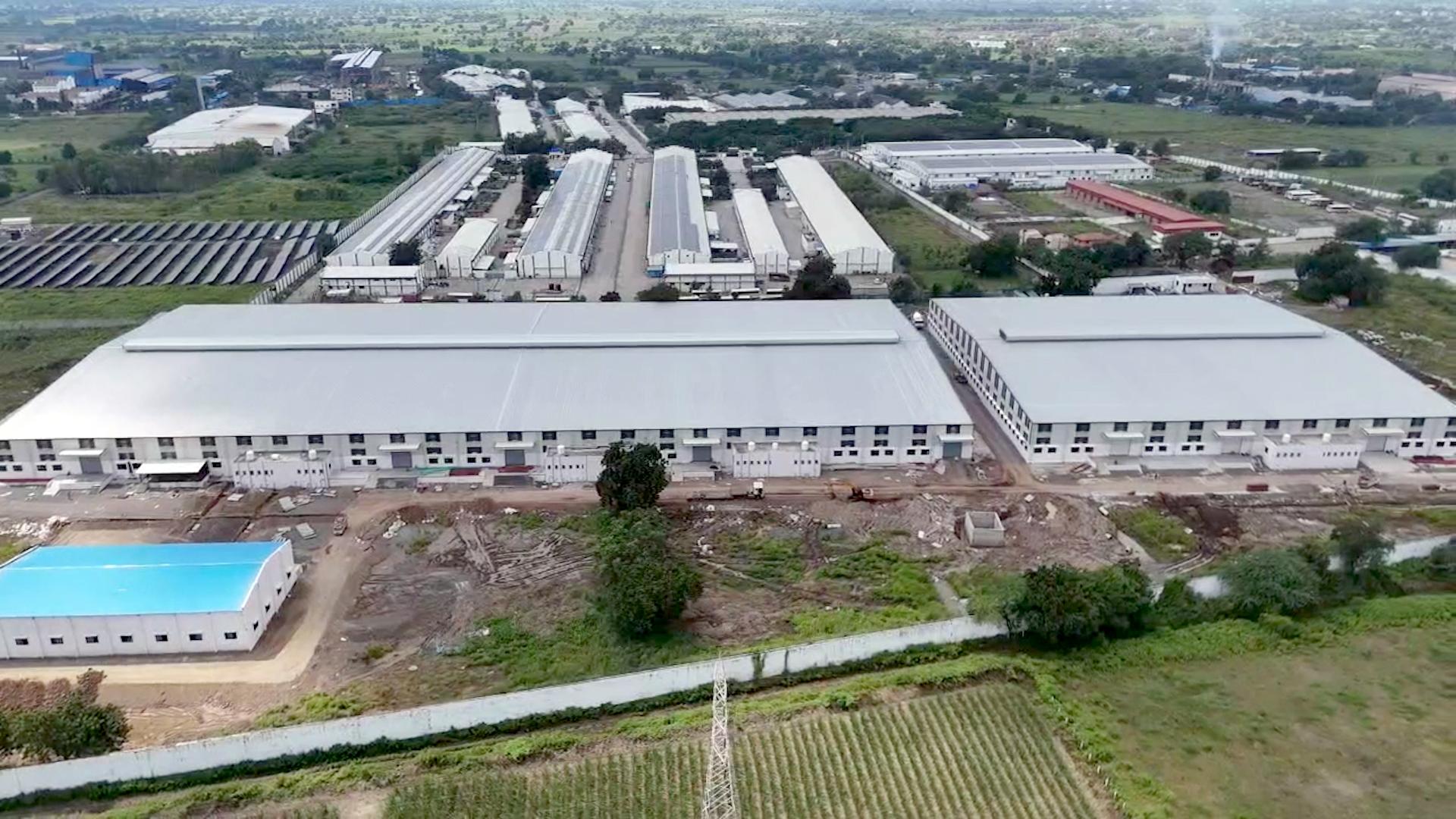 Delivered industrial shed cluster